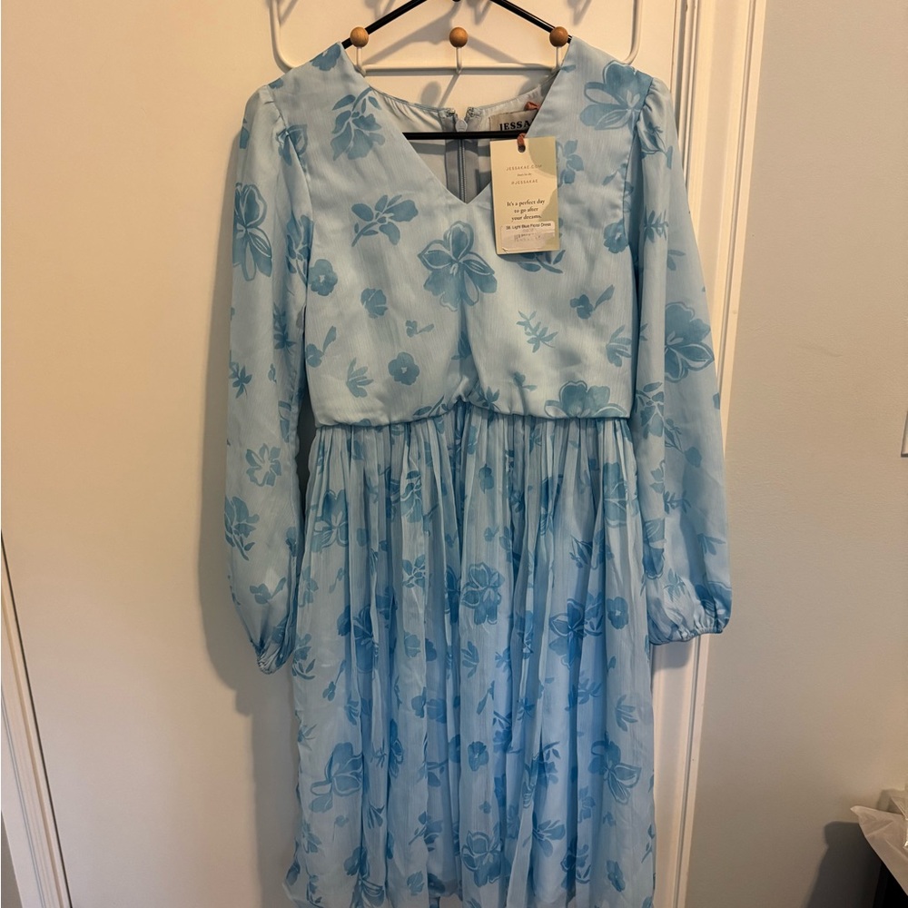 JessaKae Floral Blue Sample Dress